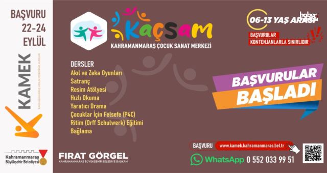 Kahramanmaraşlı Minikler İçin KAÇSAM’da Dopdolu Eğitimler