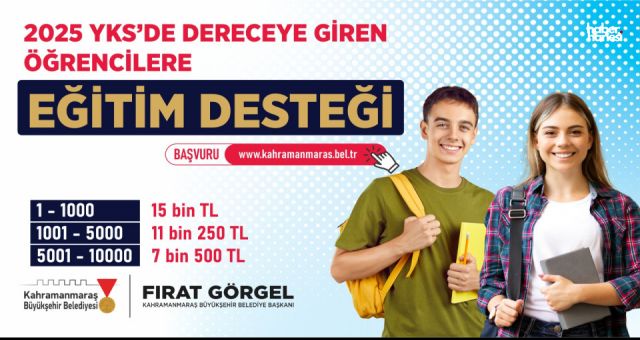 Öğrencilerin YKS Başarısına Kahramanmaraş Büyükşehir'den Anlamlı Destek