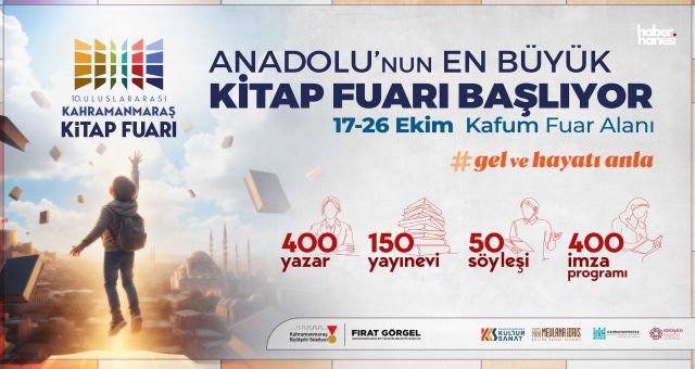 10. Uluslararası Kahramanmaraş Kitap Fuarı Kapılarını Açıyor