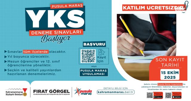 Kahramanmaraş Büyükşehir’den Üniversite Adaylarına Ücretsiz Deneme Sınavı Fırsatı