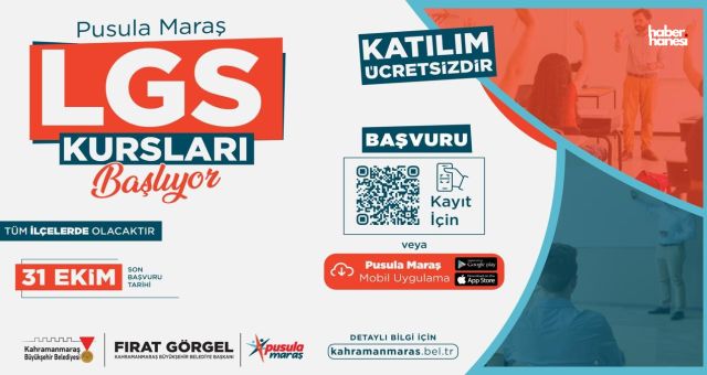 Kahramanmaraş Büyükşehir’in Tüm İlçelerde Ücretsiz LGS Kurslarına Kayıtlar Başladı!