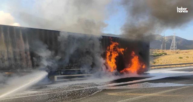 Kahramanmaraş’ta Otoyolda Alevler Yükseldi: TIR Küle Döndü