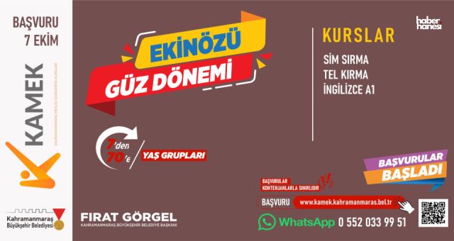 KAMEK Kursları Şimdi de Ekinözü’nde Başlıyor