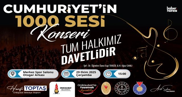 Onikişubat Belediyesi’nden bin kişilik dev koro ile Cumhuriyet Bayramı kutlaması
