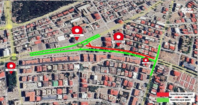 Kahramanmaraş’ta Cumhuriyet Bulvarı’nda 11 Günlük Trafik Kısıtlaması