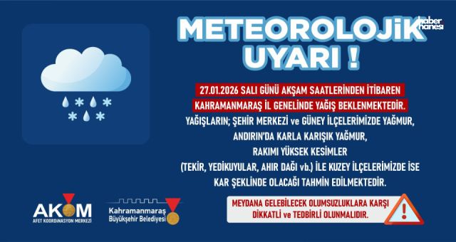 AKOM Uyardı: Merkezde Yağmur, Kuzeyde Kar Var