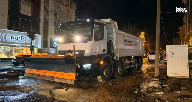Kahramanmaraş’ta 48 İş Makinesiyle Karla Mücadele Mesaisi