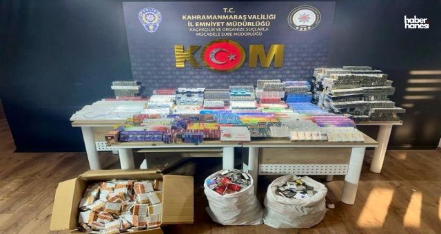 Kahramanmaraş’ta KOM Operasyonu: Binlerce Kaçak Ürün Ele Geçirildi