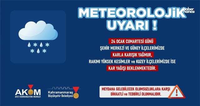 Kahramanmaraş’ta Yağış Devam Ediyor, Buzlanmaya Dikkat