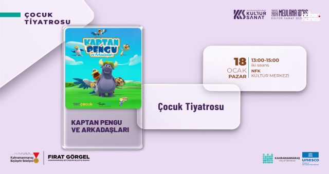 Kaptan Pengu ve Arkadaşları, Kahramanmaraş'ta Miniklerle Buluşmaya Geliyor