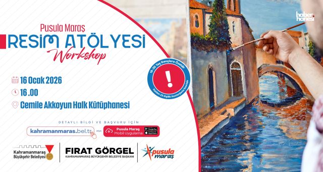 Pusula Maraş’tan Gençlere Sanat Dolu Buluşma; Resim Atölyesine Başvurular Başladı!