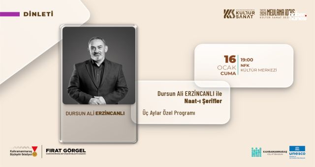 Şair Dursun Ali Erzincanlı, Kahramanmaraş'ta Maneviyat Dolu Gece Yaşatacak