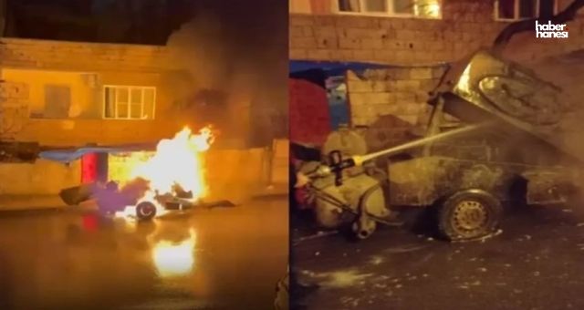 Kahramanmaraş'ta Park Halindeki İş Makinesi Küle Döndü