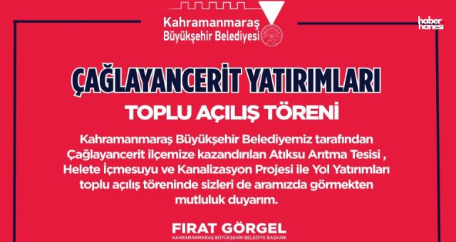 Çağlayancerit’e 854 Milyon TL’lik Yatırımın Toplu Açılışı Yapılacak