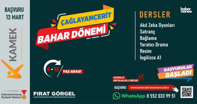 Elbistan, Ekinözü ve Çağlayancerit’te KAMEK Eğitimlerine Başvurular Başladı!