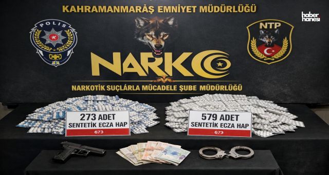 Kahramanmaraş’ta Narkotik Operasyonu: 852 Sentetik Hap Ele Geçirildi
