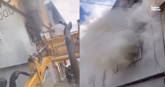 Onikişubat Belediyesi personelinden ev yangınına örnek müdahale