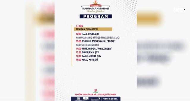 Kahramanmaraş’ın Kültür Şöleni Üçüncü Günü Coşkuyla Devam Edecek