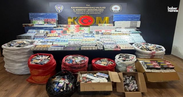 Kahramanmaraş’ta Şok Operasyon! Depo Gibi Evden Kaçak Ürün Fışkırdı