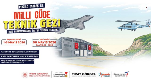 Pusula Maraş’tan Gençlere Milli Teknoloji Yolculuğu; TUSAŞ Tesisleri Gezisine Başvurular Başladı