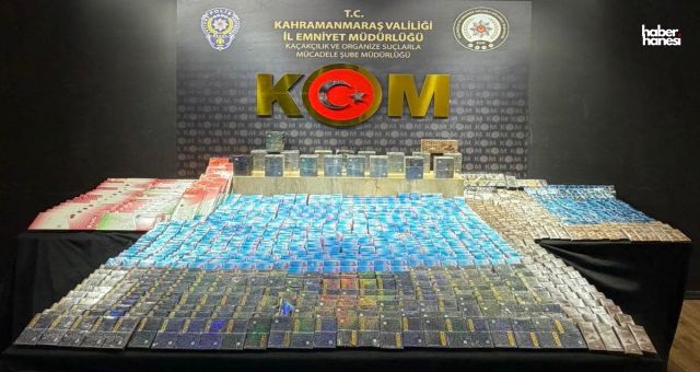 Kahramanmaraş’ta Üç Ayrı Operasyonda Rekor Miktarda Kaçak Sigara Ele Geçirildi