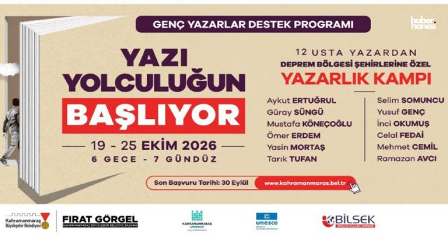 Kahramanmaraş Büyükşehir, Deprem Bölgesindeki Genç Yazarları ‘Yazarlık Kampı’nda Buluşturuyor