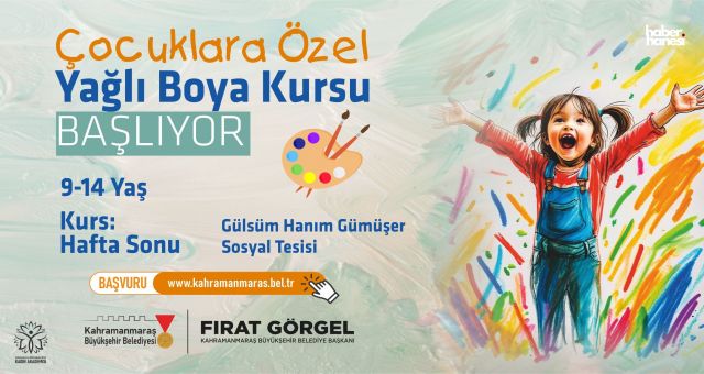 Kahramanmaraş Büyükşehir’den Çocuklara Özel Yağlı Boya Kursu