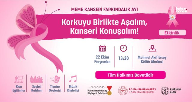 Kahramanmaraş Büyükşehir’den Meme Kanseri İçin Farkındalık Etkinliği