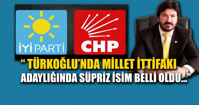 MİİLET İTTİFAKI TÜRKOĞLU ADAYI BELLİ OLDU