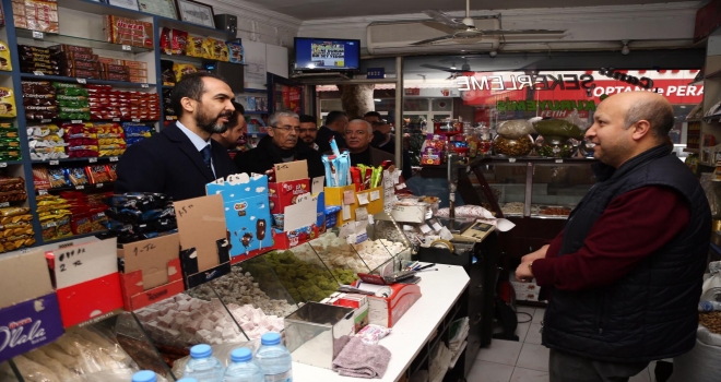 AHMET ÖZDEMİR’DEN ESNAFA ZİYARET