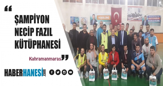 VOLEYBOL DA ŞAMPİYON NECİP FAZIL HALK KÜTÜPHANESİ