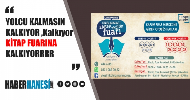 KİTAP FUARINA GİDECEK OTOBÜS HATLARI AÇIKLANDI