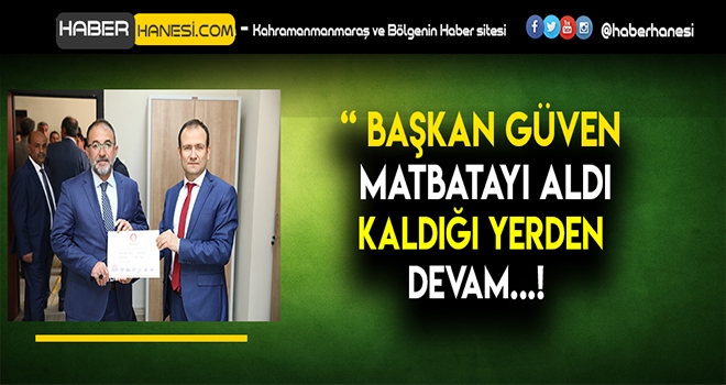 BELEDİYE BAŞKANI GÜVEN MAZBATASINI ALDI