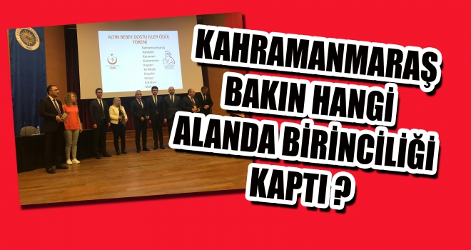 KAHRAMANMARAŞ ÖDÜLÜ KAPTI