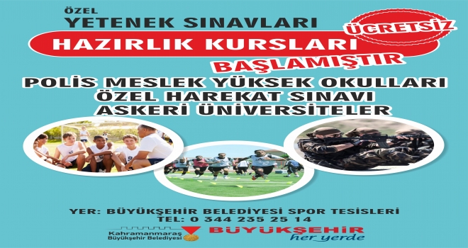 BÜYÜKŞEHİR’DEN ÖZEL YETENEK KURSLARI