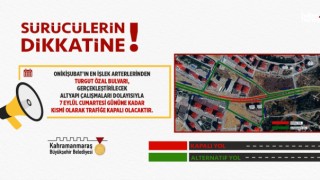 Kahramanmaraş Turgut Özal Bulvarı’nda Altyapı Çalışmaları: Trafikte Kısmi Kapanma