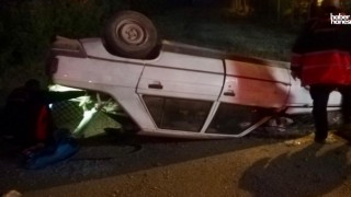 Kahramanmaraş Elbistan'da Ters Dönen Otomobilden Mucize Kurtuluş