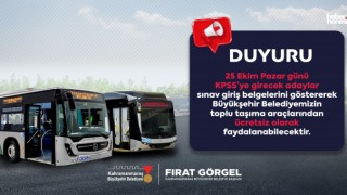 Kahramanmaraş Büyükşehir’den KPSS Adaylarına Ücretsiz Ulaşım