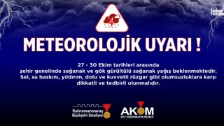 Kahramanmaraş'a Sağanak Geliyor! AKOM Tarih ve Saat Verdi: 4 Gün Sürecek