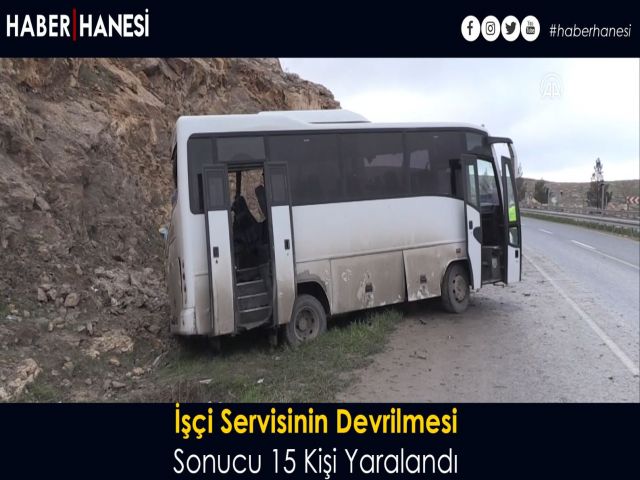 İşçi Servisinin Devrilmesi Sonucu 15 Kişi Yaralandı